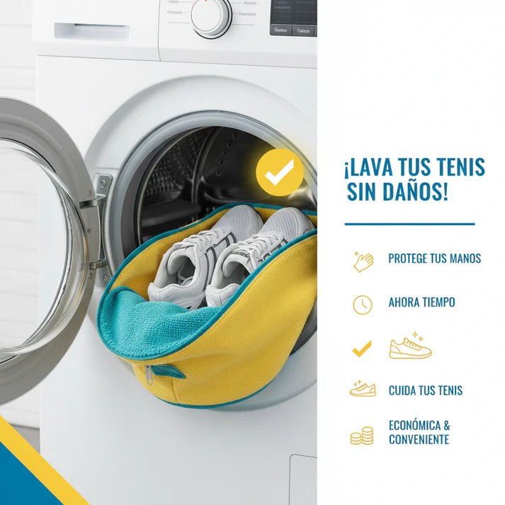 TenisClean 360™ – Bolsa Protectora para Lavar Zapatos en Lavadora