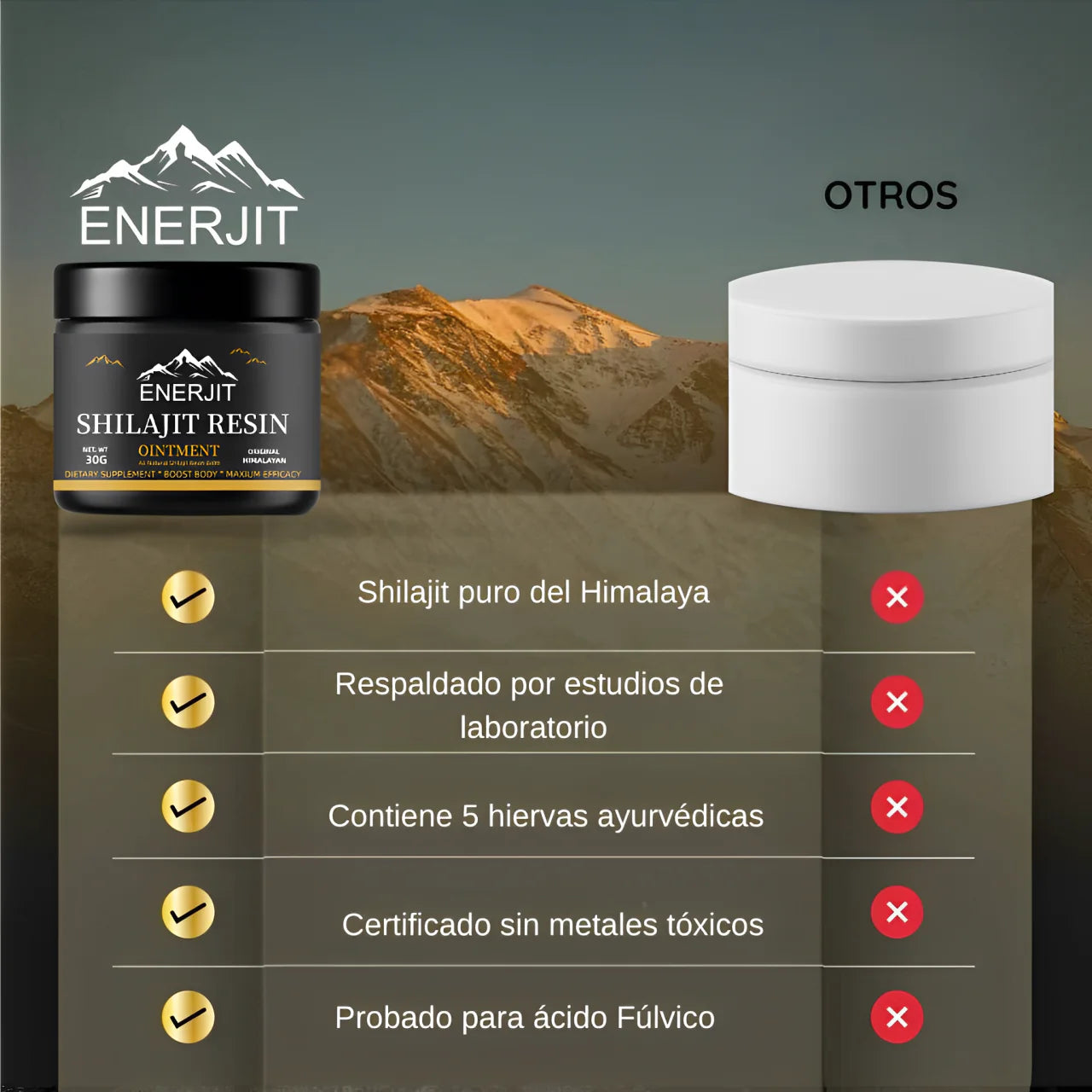 Shilajit Vitalis - Natural desde el Himalaya