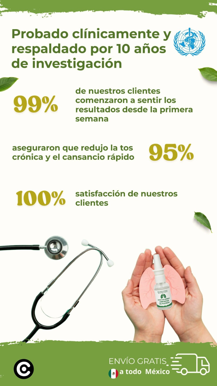 PulmoHerbX® Spray 100 % Herbal - Limpia y Descongestiona tus Pulmones