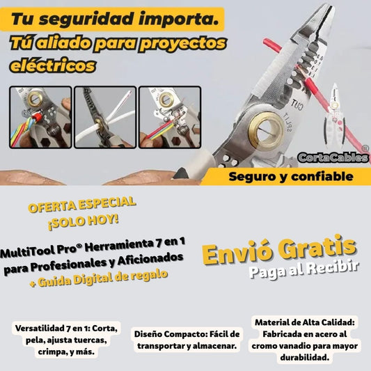 MultiTool Pro® Herramienta 7 en 1 para Profesionales y Aficionados