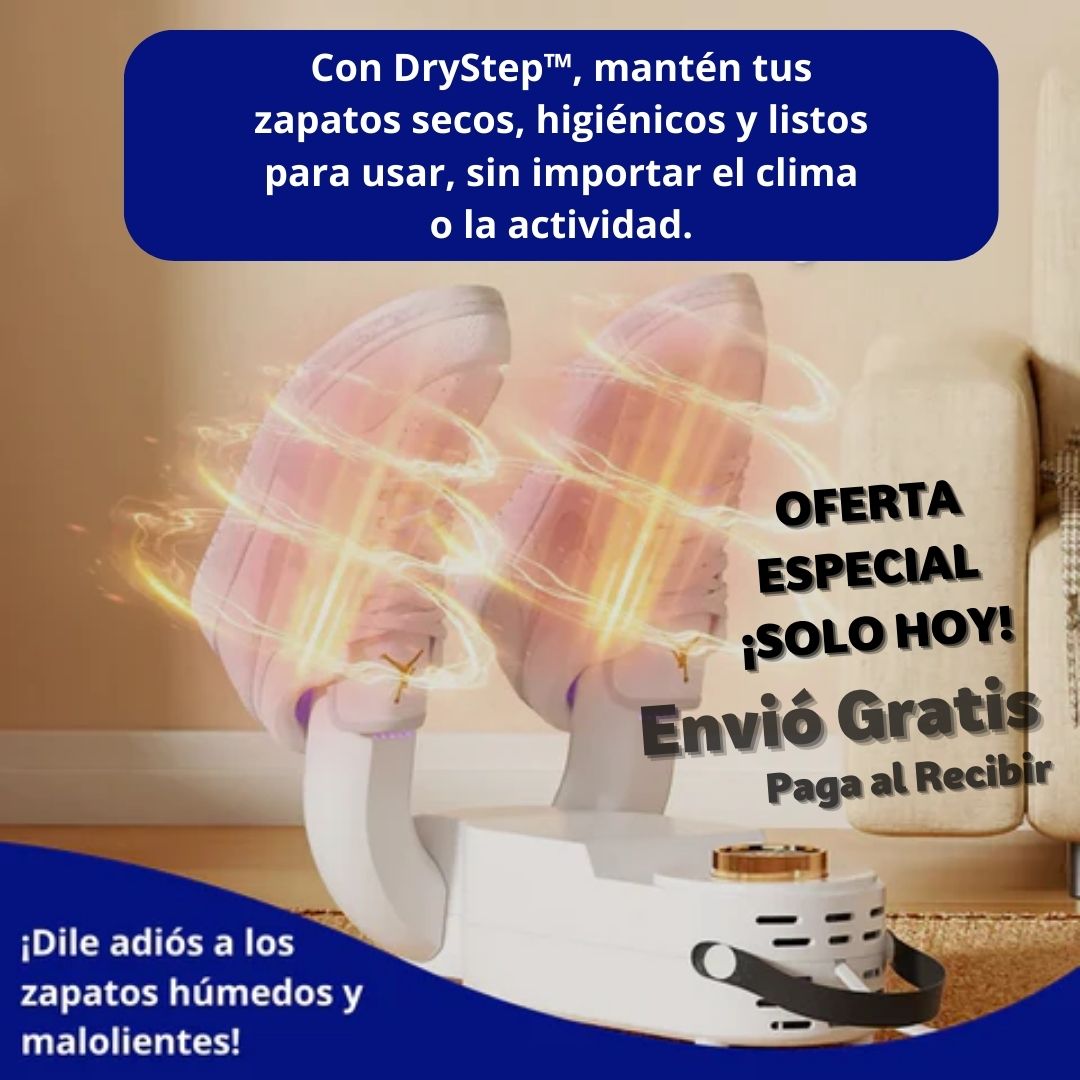 DryStep™ Secador y Esterilizador Portátil de Calzado con Luz UV