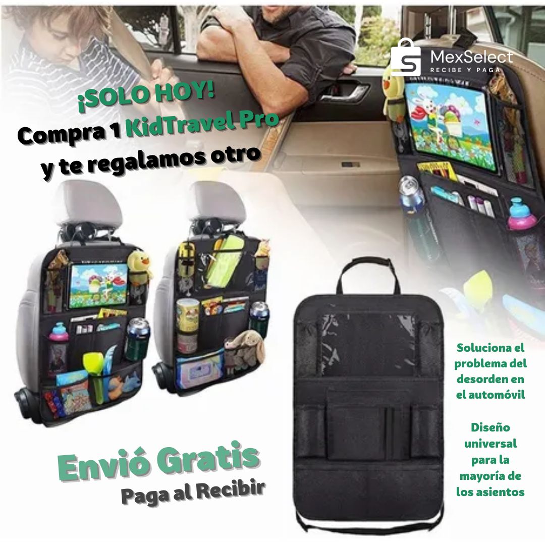 BackSeat Buddy - Organizador Trasero Multiusos para Coche 2 x 1