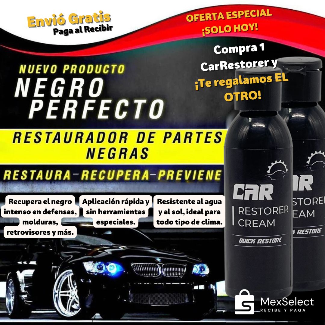 CarRestorer restaurador partes negras para vehiculos 2x1
