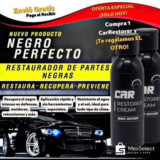CarRestorer restaurador partes negras para vehiculos 2x1