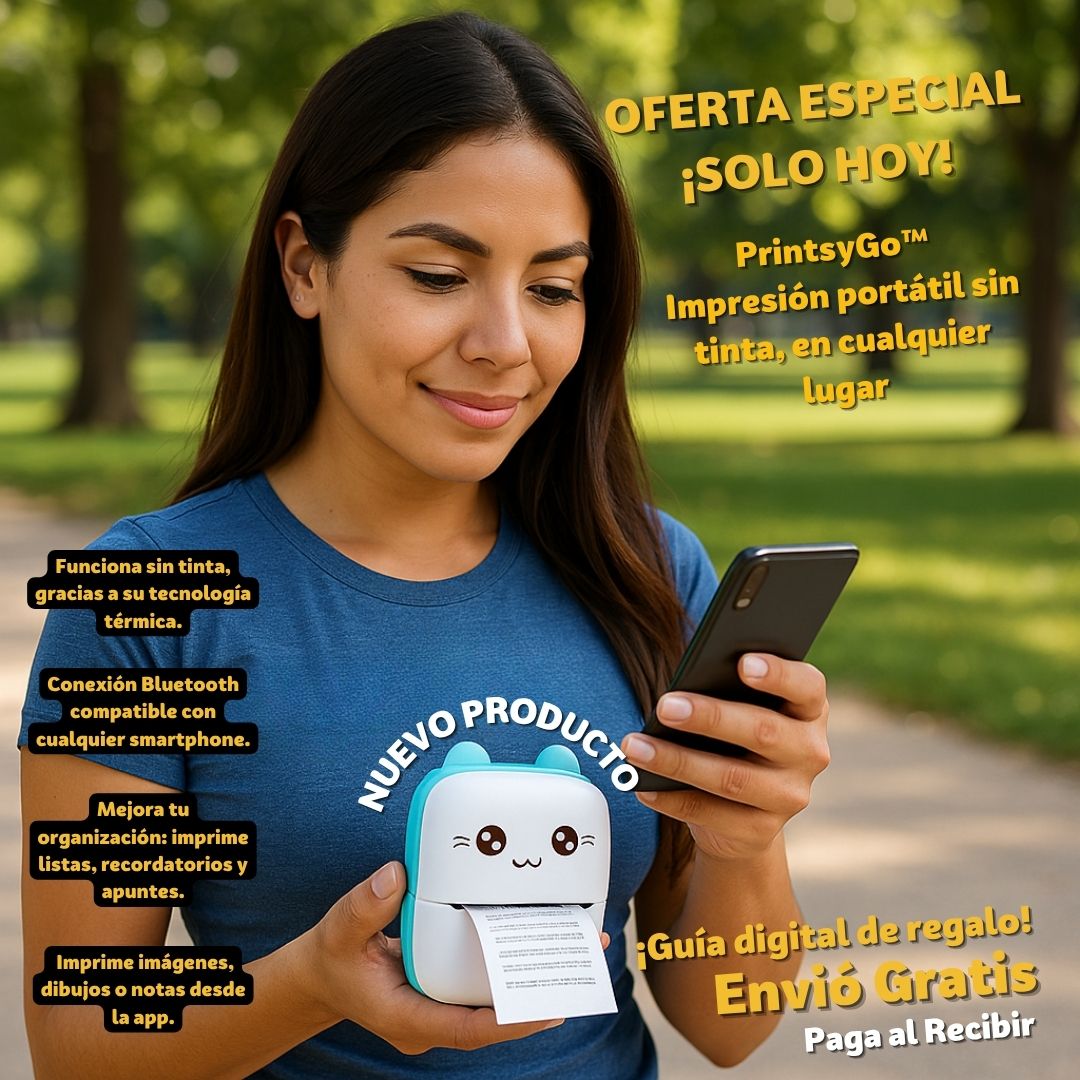 PrintsyGo™ Impresión portátil sin tinta, en cualquier lugar