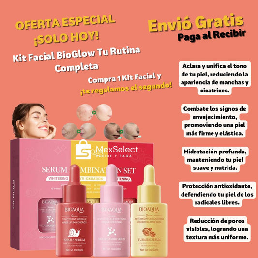 Kit Facial BioGlow Tu Rutina Completa en un Solo Kit  OFERTA 2x1