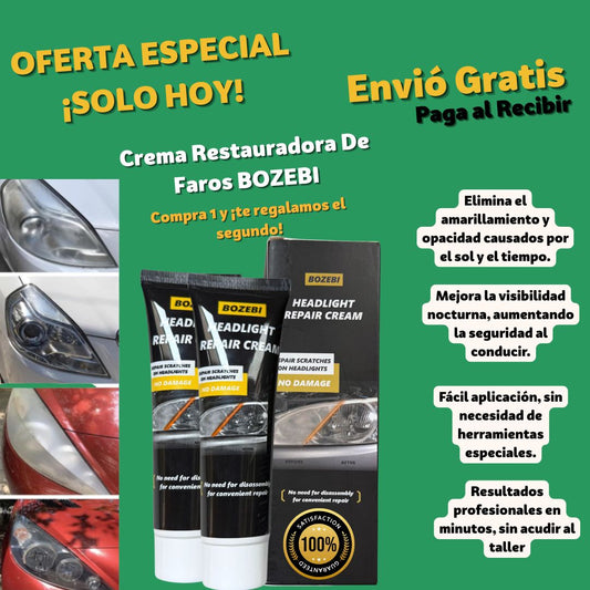 BOZEBI recupera la claridad de tus faros en minutos 2X1