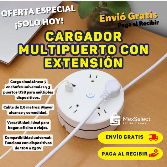 PowerHub Pro Carga múltiple, segura y sin enredos + ¡Regalo!