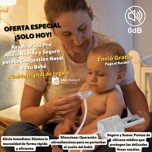 RespiraFácil Pro Alivio Rápido y Seguro para la Congestión Nasal de tu Bebé