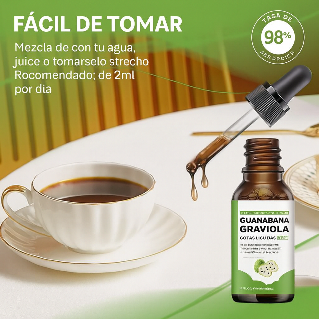 VitalGuan™ Extracto Líquido de Guanábana 100% Orgánica