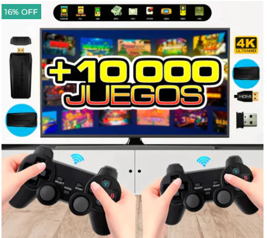 GAME STICK LITE™ Revive la Magia Retro con Más de 10,000 Juegos en tu TV