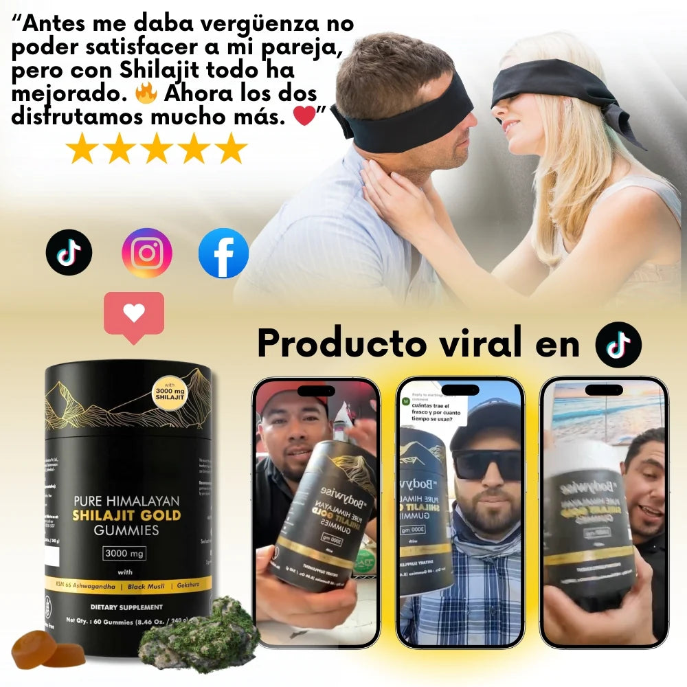 Shilajit en Gomitas™ Bienestar Natural Por 60 Días